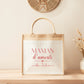 Cabas jute Maman d’amour personnalisé – Prénom(s) – Cadeau maman – Fête des mères – Sac jute shopping – Anniversaire