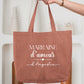 Sac cabas coton Marraine d’amour personnalisé – Prénom filleul(e) – Cadeau marraine – Baptême – Anniversaire