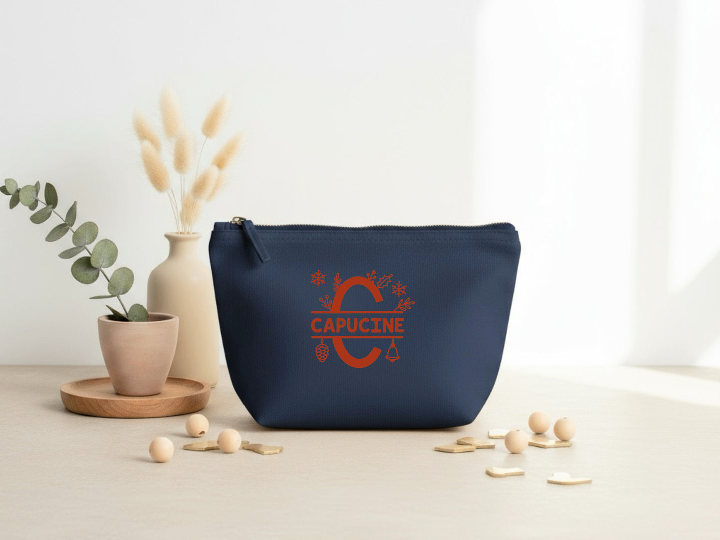 Cadeau Noël Personnalisé, Pochette personnalisée, Trousse personnalisée, Trousse de maquillage personnalisée