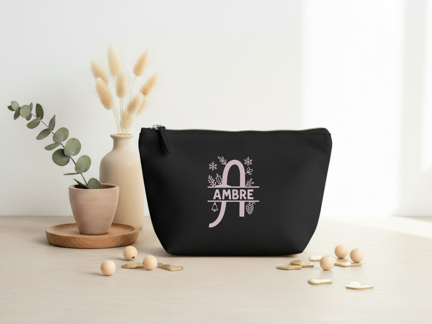 Cadeau Noël Personnalisé, Pochette personnalisée, Trousse personnalisée, Trousse de maquillage personnalisée