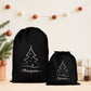 Sac cadeau Noël, Hotte de Noël personnalisée, Emballage Noël, Pochon Noël personnalisé