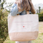 Grand sac XL mariage personnalisé prénoms & date - « Deux oui pour un nom » - Cadeau mariage - Cabas personnalisé mariage