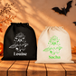 Sac Halloween personnalisé prénom , Fantôme sorcier, Tote bag, mini sac ou pochon à bonbons enfant