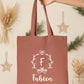 Tote Bag Noël Personnalisé Initiale Prénom | Sac Courses Couronne Monogramme Coton | Cadeau Noël Réutilisable | 7 Couleurs