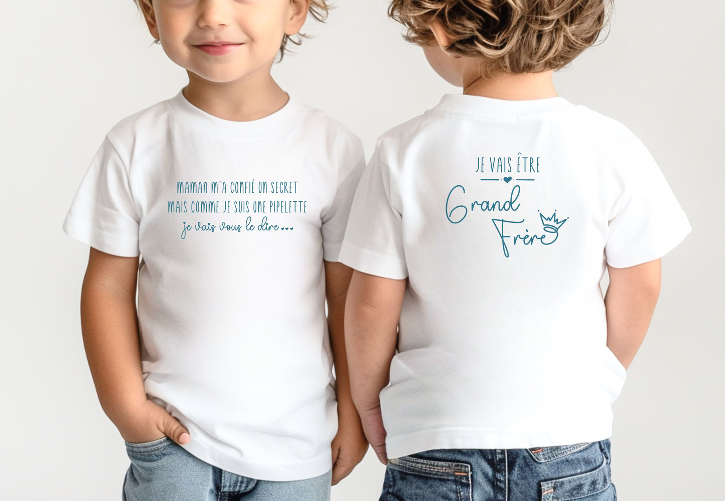 T-shirt futur grand frère, Annonce grossesse, Bientôt grand frère, T-shirt enfant je vais être grand frère