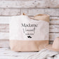 Grand sac XL mariage personnalisé "Monsieur/Madame" nom & date – Cadeau mariage – Sac week-end