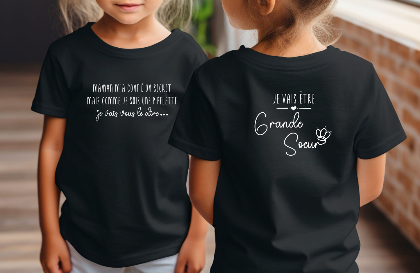 T-shirt future grande soeur, Annonce grossesse, Bientôt grande soeur, T-shirt enfant je vais être grande soeur