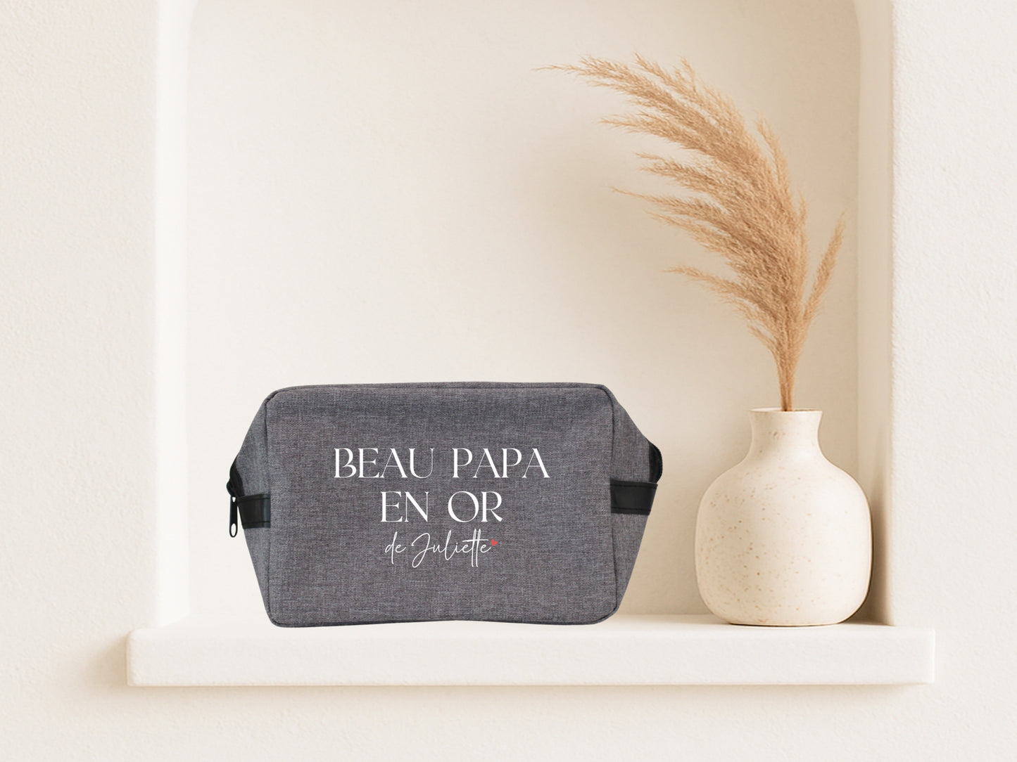 Trousse de toilette personnalisée "Beau Papa en Or" – Cadeau beau-papa – Fête des Pères