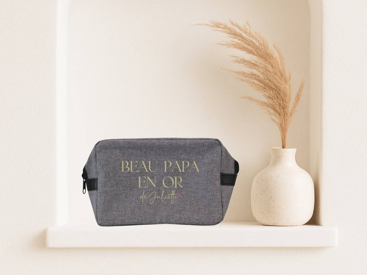 Trousse de toilette personnalisée "Beau Papa en Or" – Cadeau beau-papa – Fête des Pères