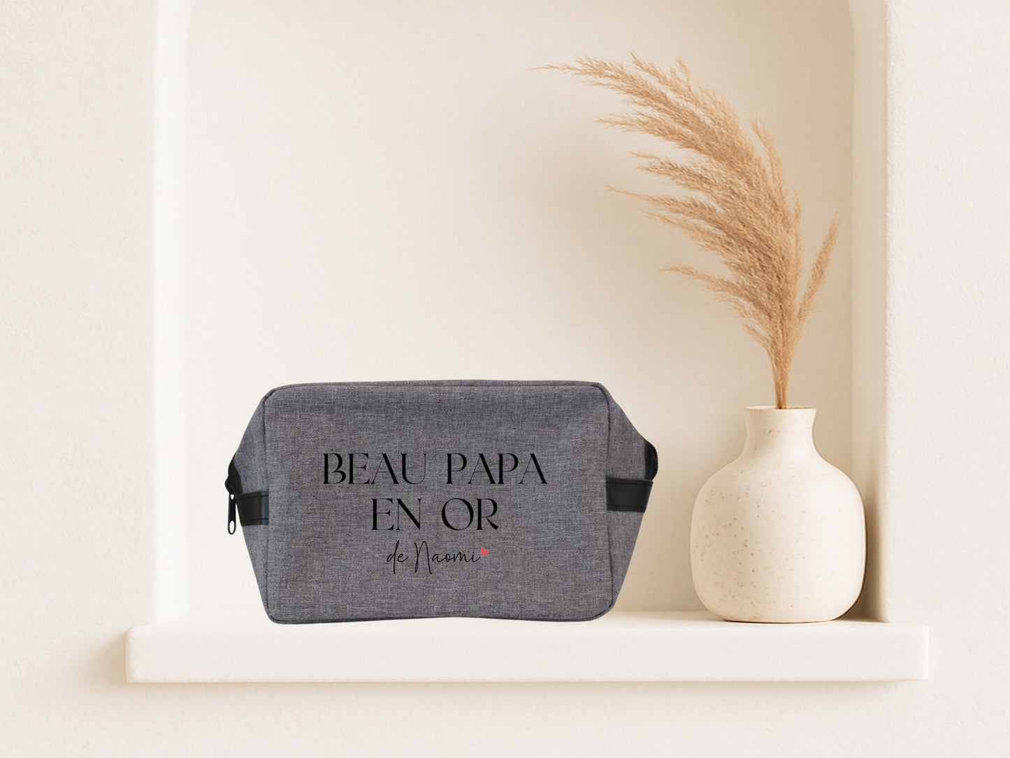 Trousse de toilette personnalisée "Beau Papa en Or" – Cadeau beau-papa – Fête des Pères