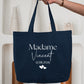 Cabas coton mariage personnalisé "Monsieur/Madame" nom & date – Cadeau mariage – Sac shopping – Souvenir