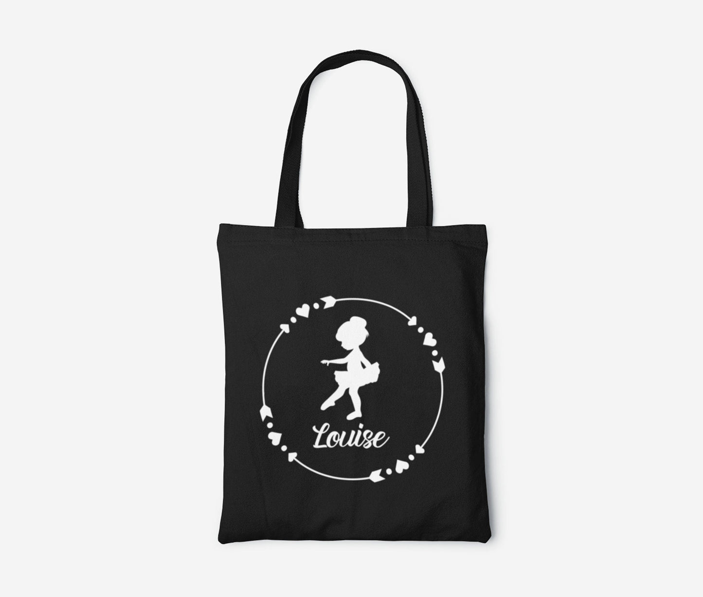 Tote Bag enfant Ballerine personnalisables, Cadeau enfant prénom, Cadeau anniversaire fille, Sac enfant, Tote bag enfant