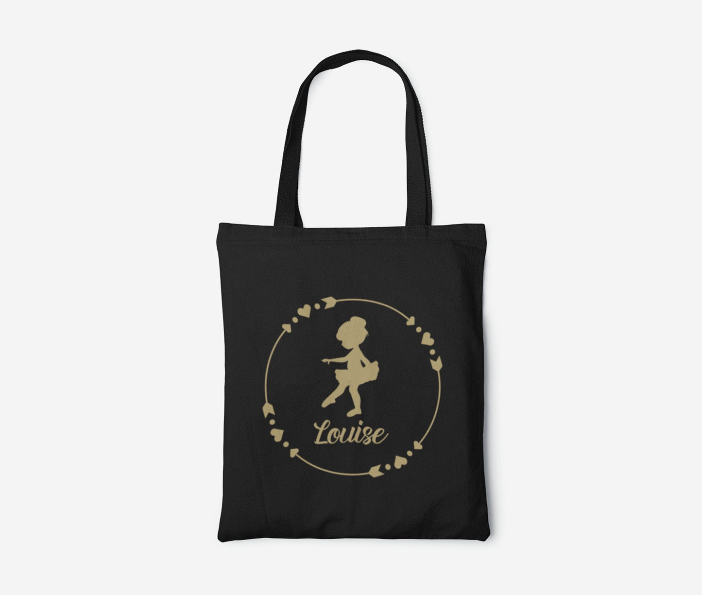 Tote Bag enfant Ballerine personnalisables, Cadeau enfant prénom, Cadeau anniversaire fille, Sac enfant, Tote bag enfant