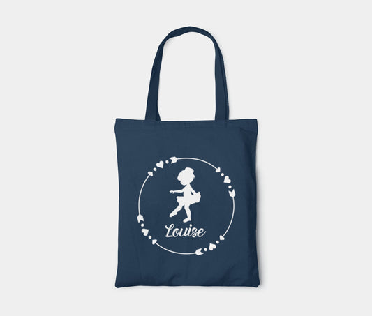Tote Bag enfant Ballerine personnalisables, Cadeau enfant prénom, Cadeau anniversaire fille, Sac enfant, Tote bag enfant