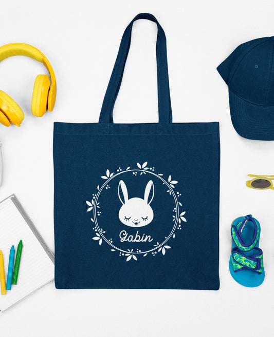Sac enfant Lapin personnalisé, Sac enfant, Sac enfant personnalisé, Tote bag enfant