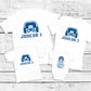 T-shirt famille assorti, Ensemble famille, Cadeau naissance personnalisé
