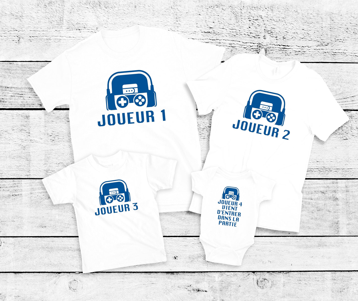 T-shirt famille assorti, Ensemble famille, Cadeau naissance personnalisé