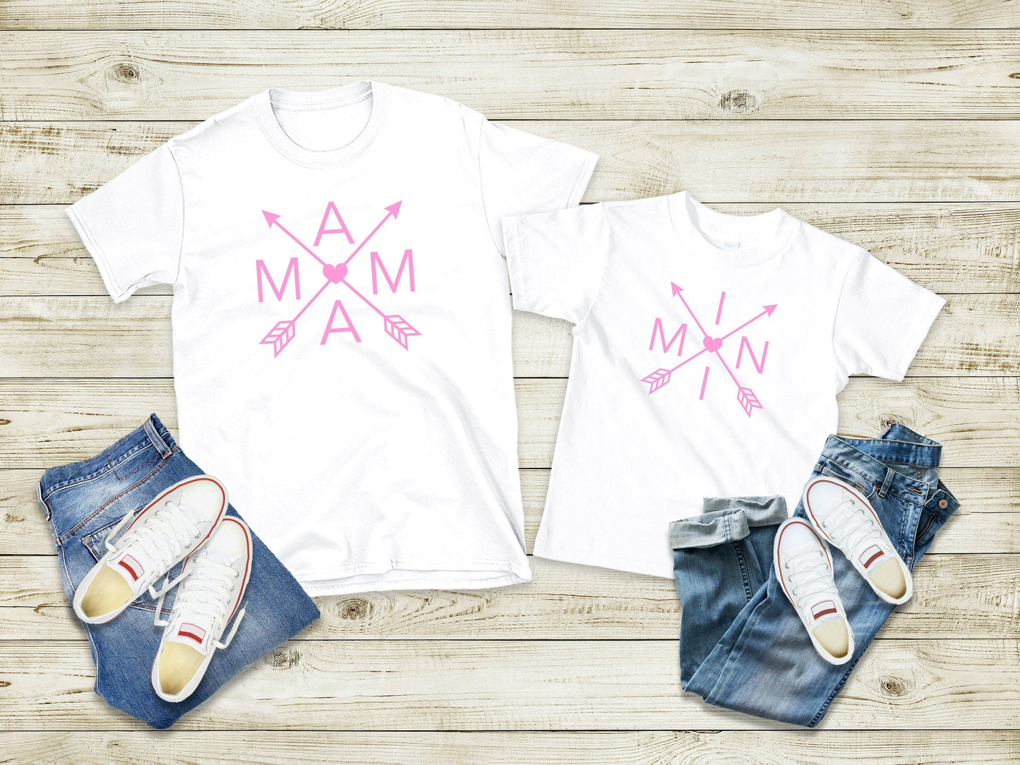 T-shirt maman, Cadeau famille, Cadeau personnalisé maman, T-shirt assorti