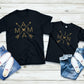 T-shirt maman, Cadeau famille, Cadeau personnalisé maman, T-shirt assorti