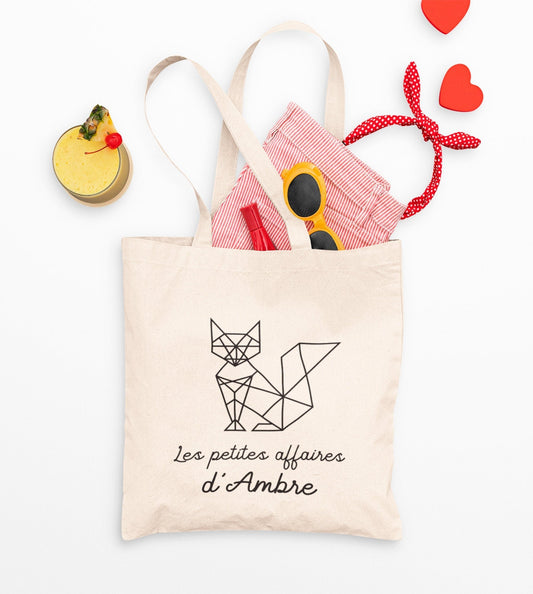 Sac enfant Renard personnalisé, Sac enfant, Sac enfant personnalisé, Tote bag enfant