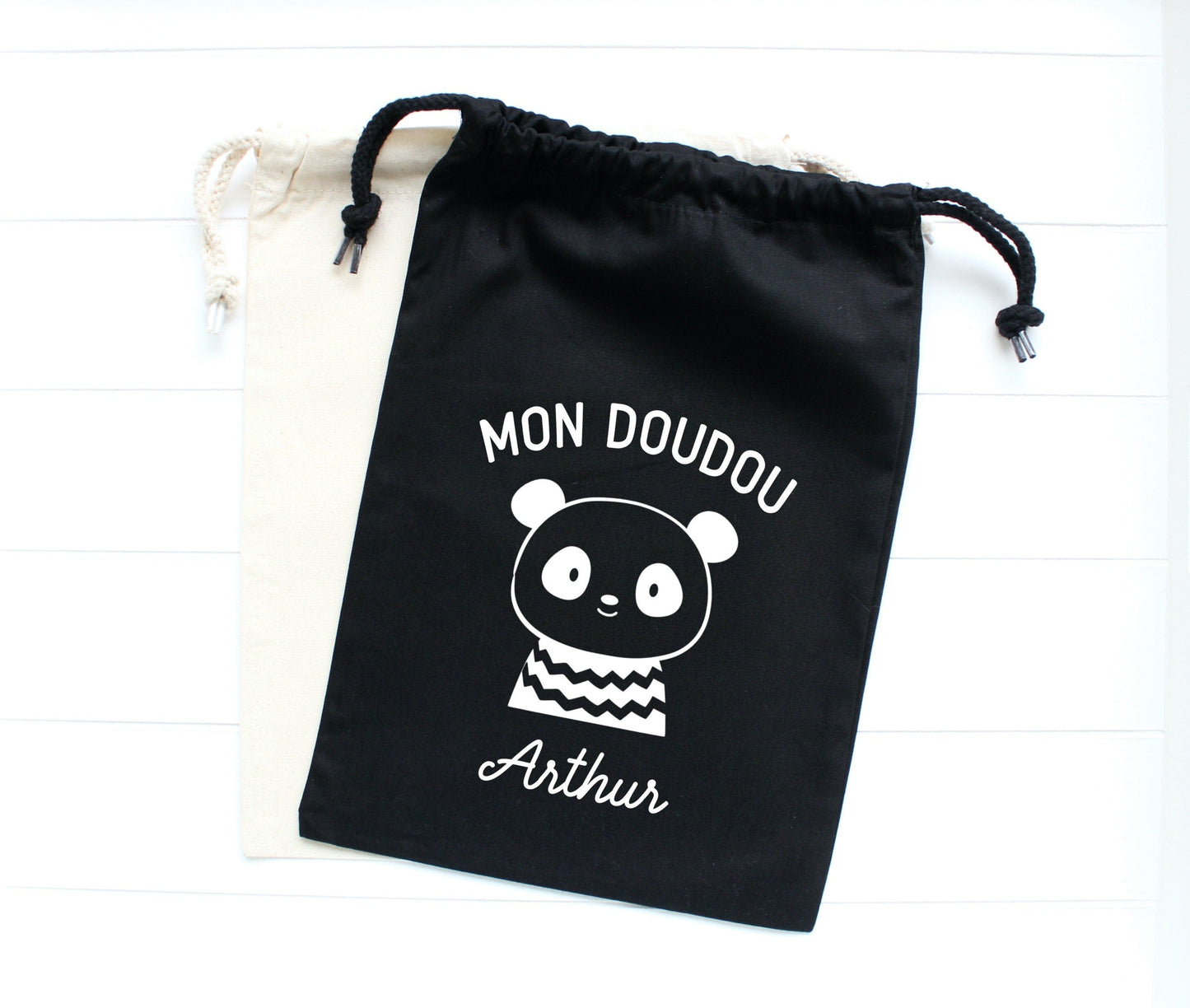 Sac à doudou, Pochon personnalisé, Cadeau de naissance