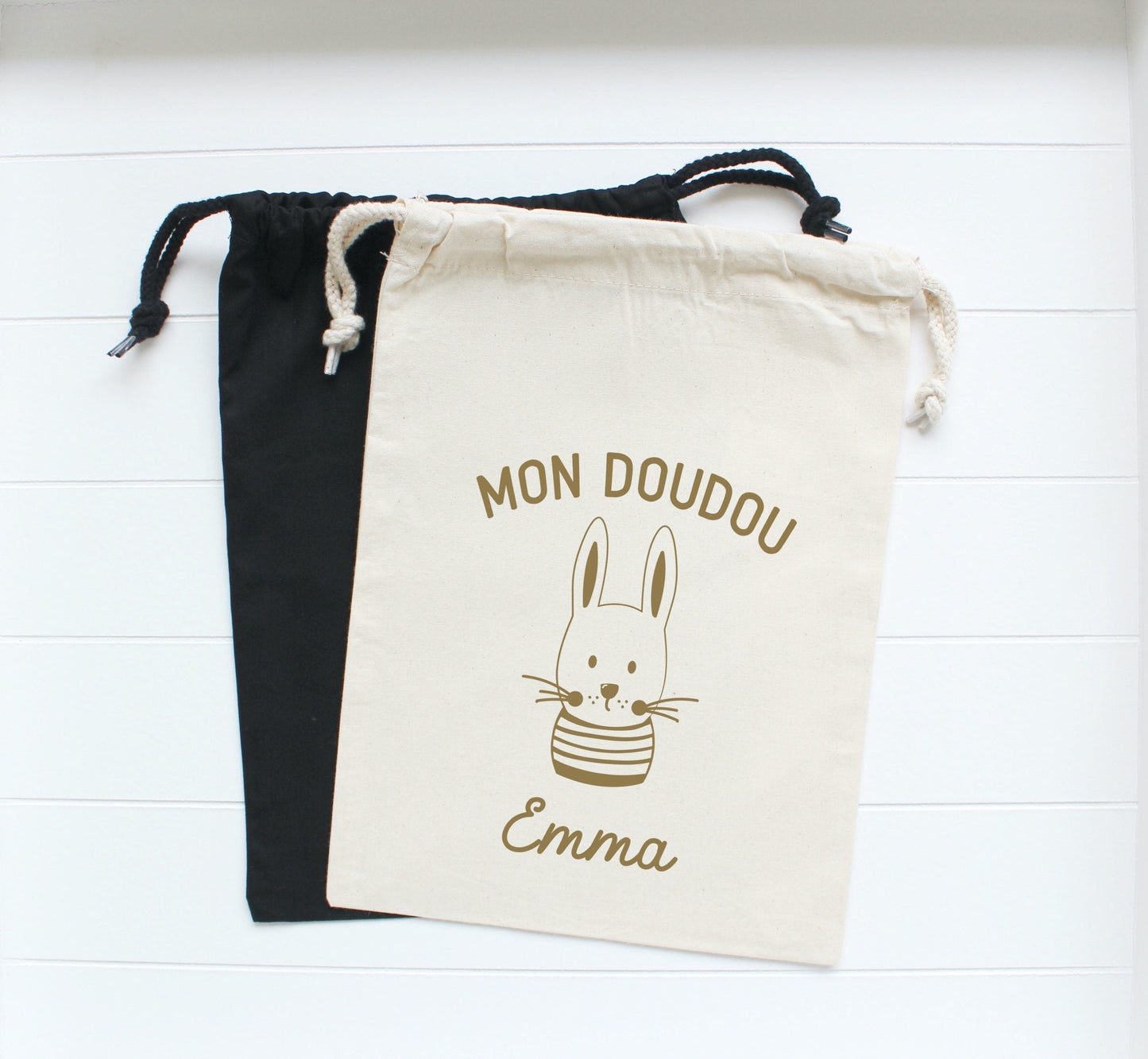 Sac à doudou, Pochon personnalisé, Cadeau de naissance