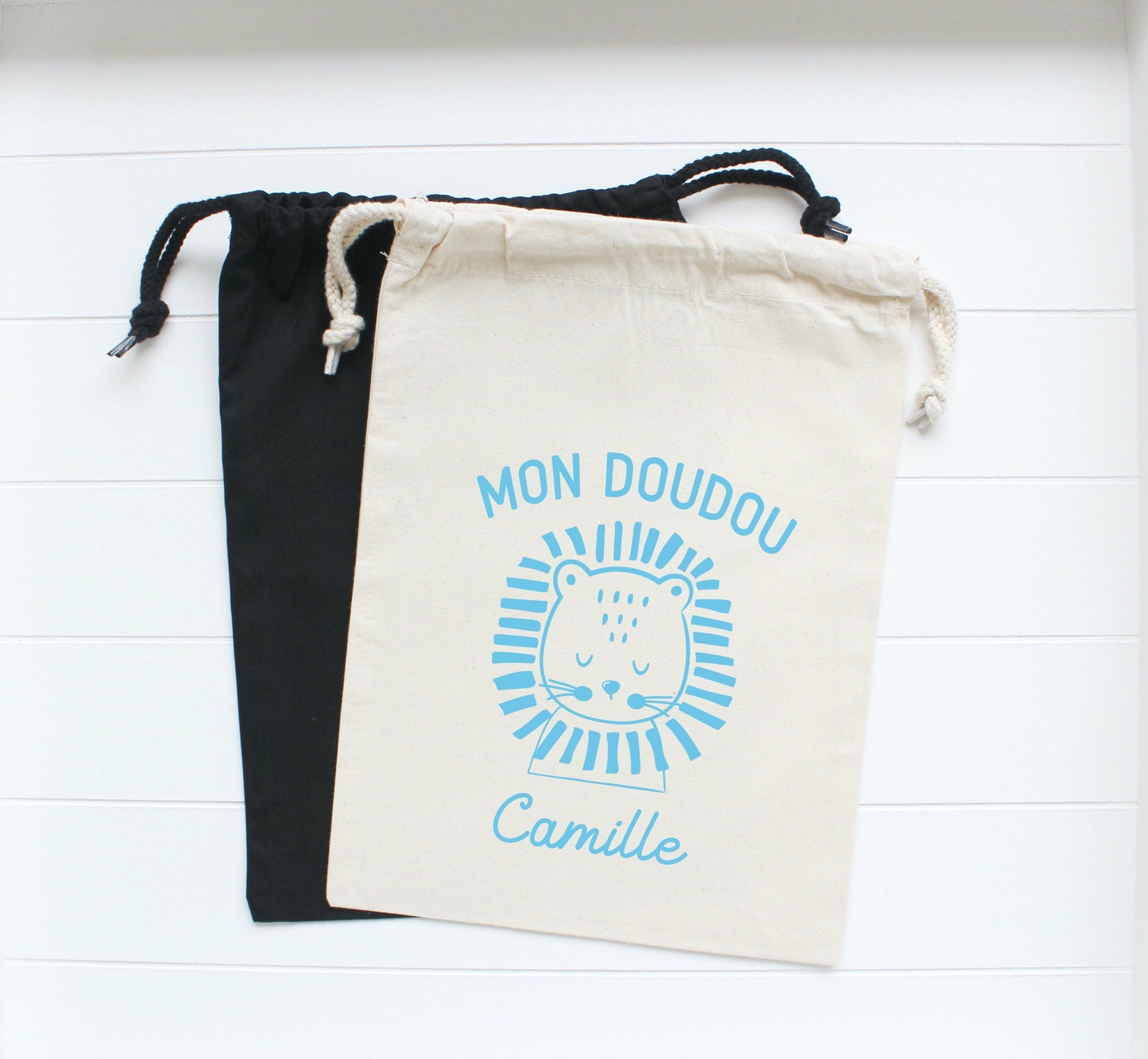 Sac à doudou, Pochon personnalisé, Cadeau de naissance