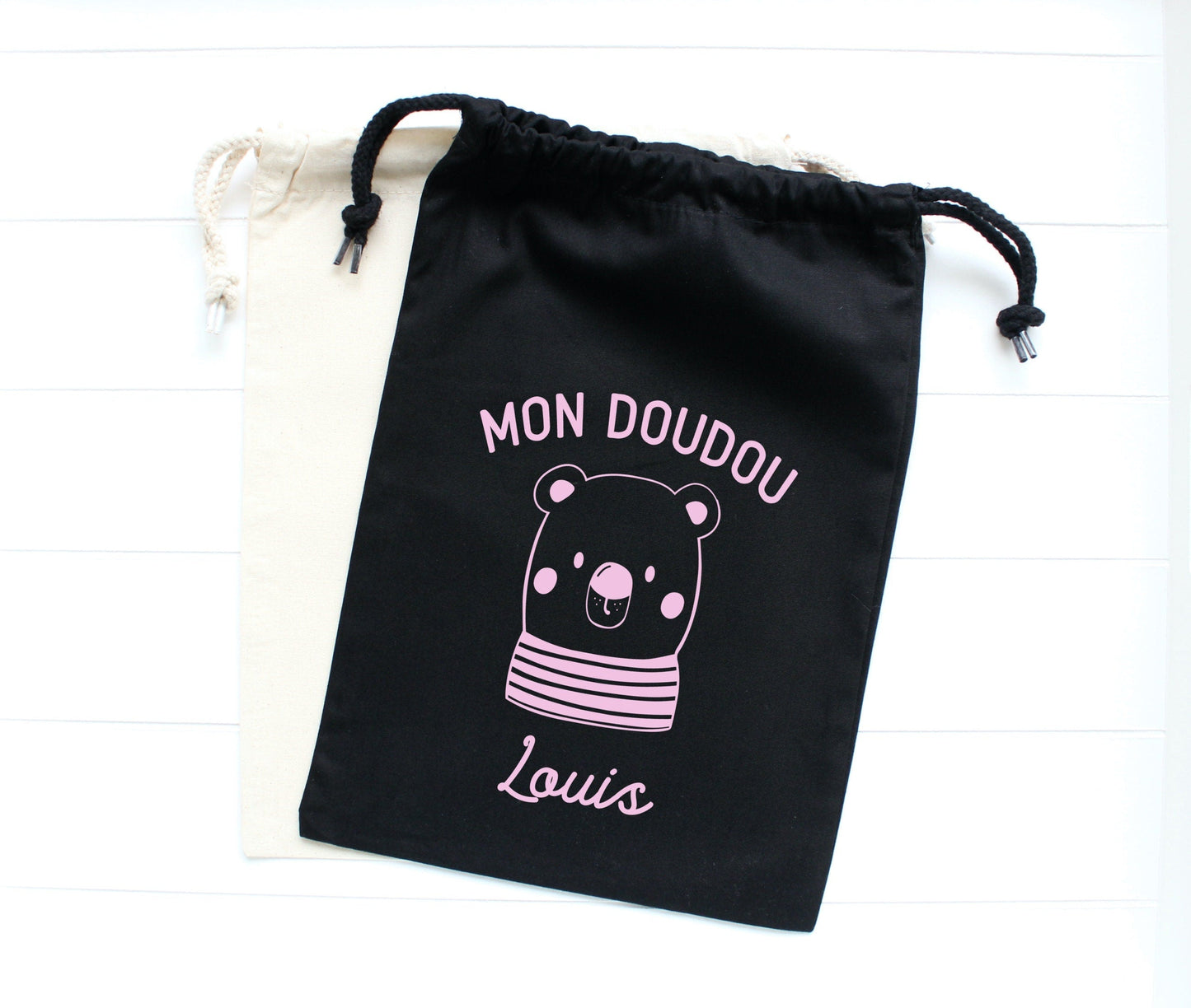 Sac à doudou, Pochon personnalisé, Cadeau de naissance