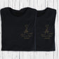 T-shirt de couple assorti Mr et Mme, T-shirt couple mariage