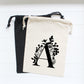 Pochon Monogramme Florale, pochette initiale personnalisée, Idée cadeau maman personnalisé