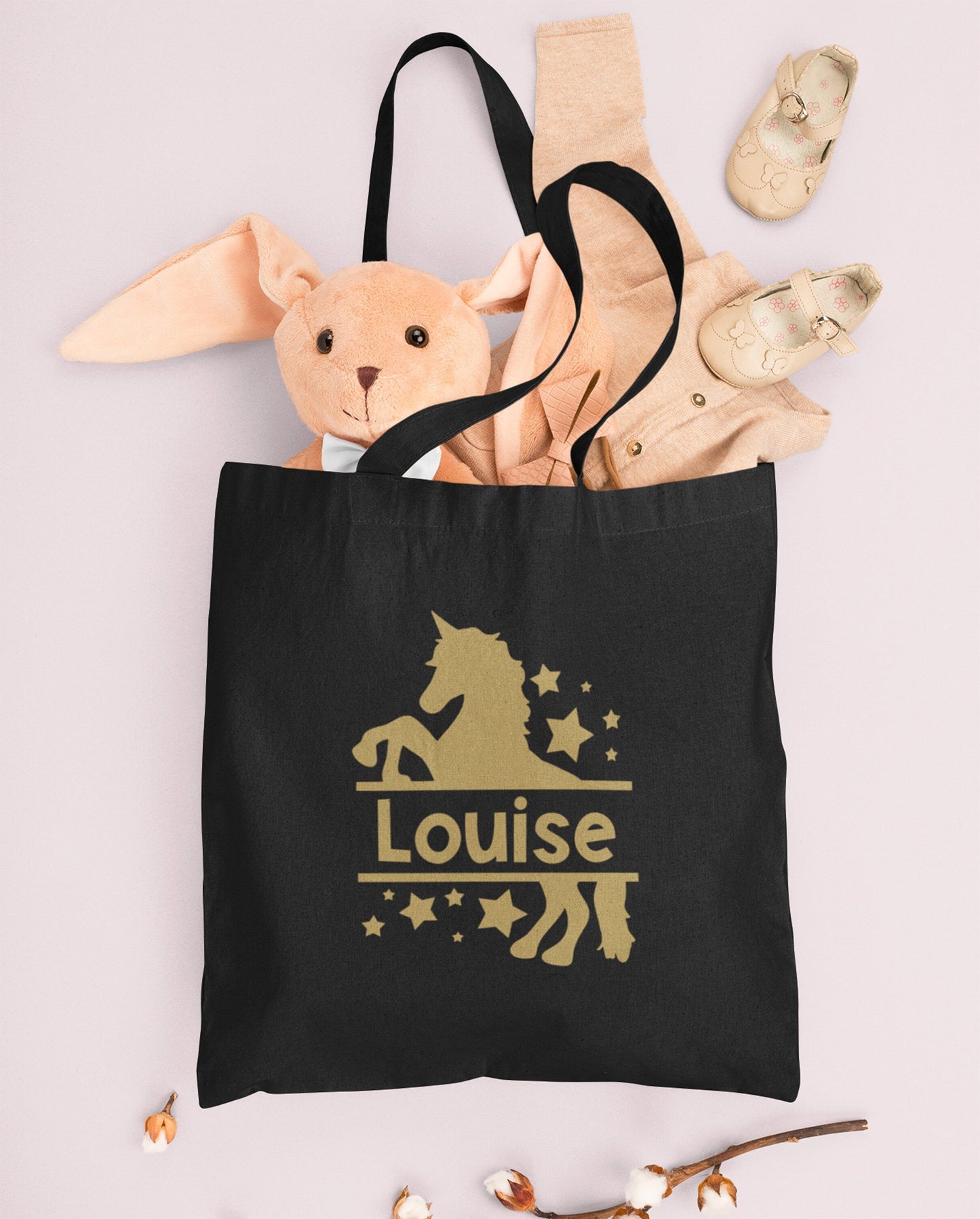 Tote Bag Enfant Licorne, Cadeau enfant prénom, Cadeau anniversaire fille, Sac enfant, Sac enfant personnalisé, Tote bag enfant