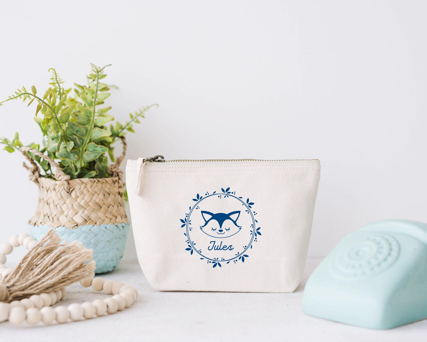 Trousse Renard, Trousse personnalisé enfant, Trousse enfant prénom