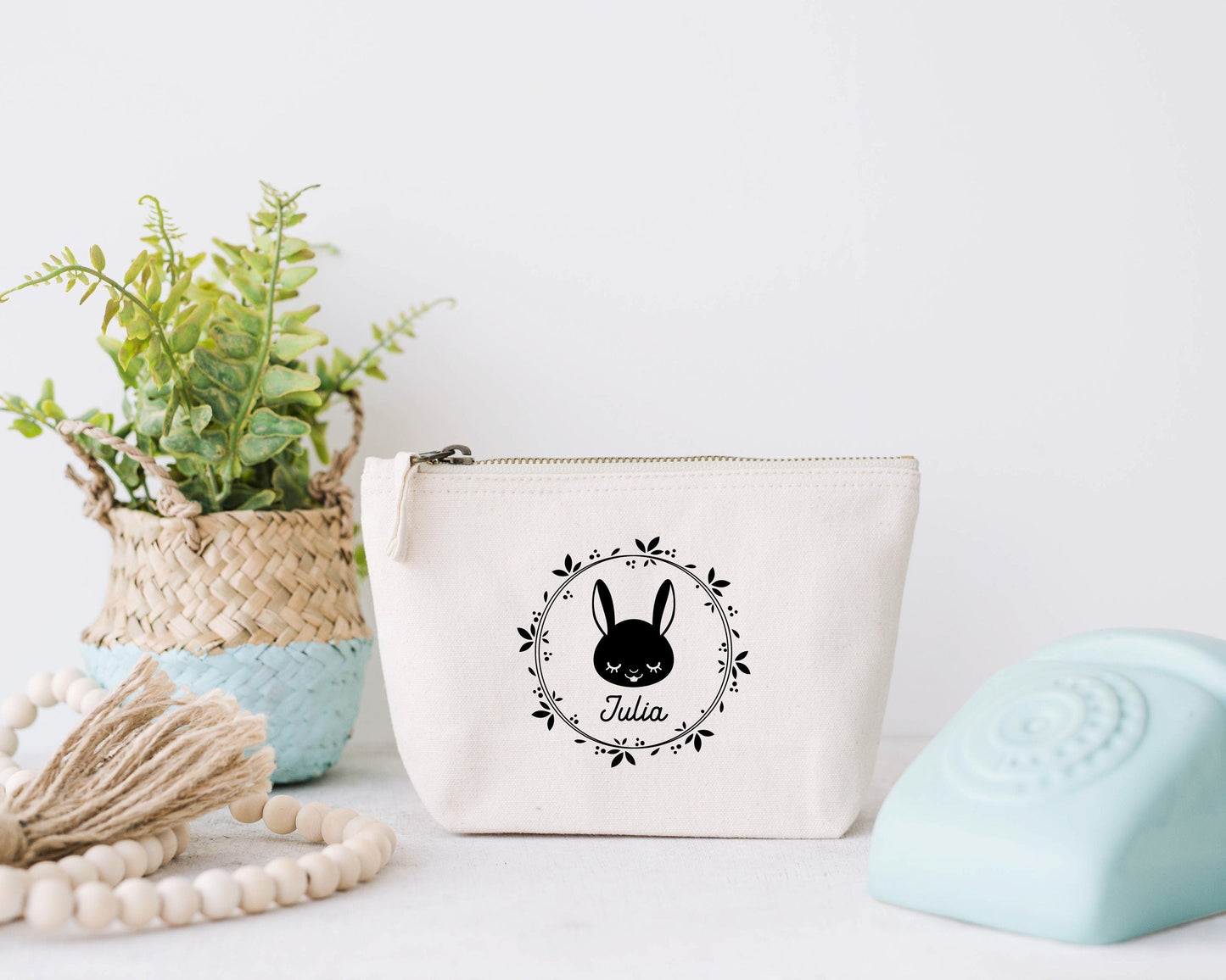 Trousse Lapin, Trousse personnalisé enfant, Trousse enfant prénom