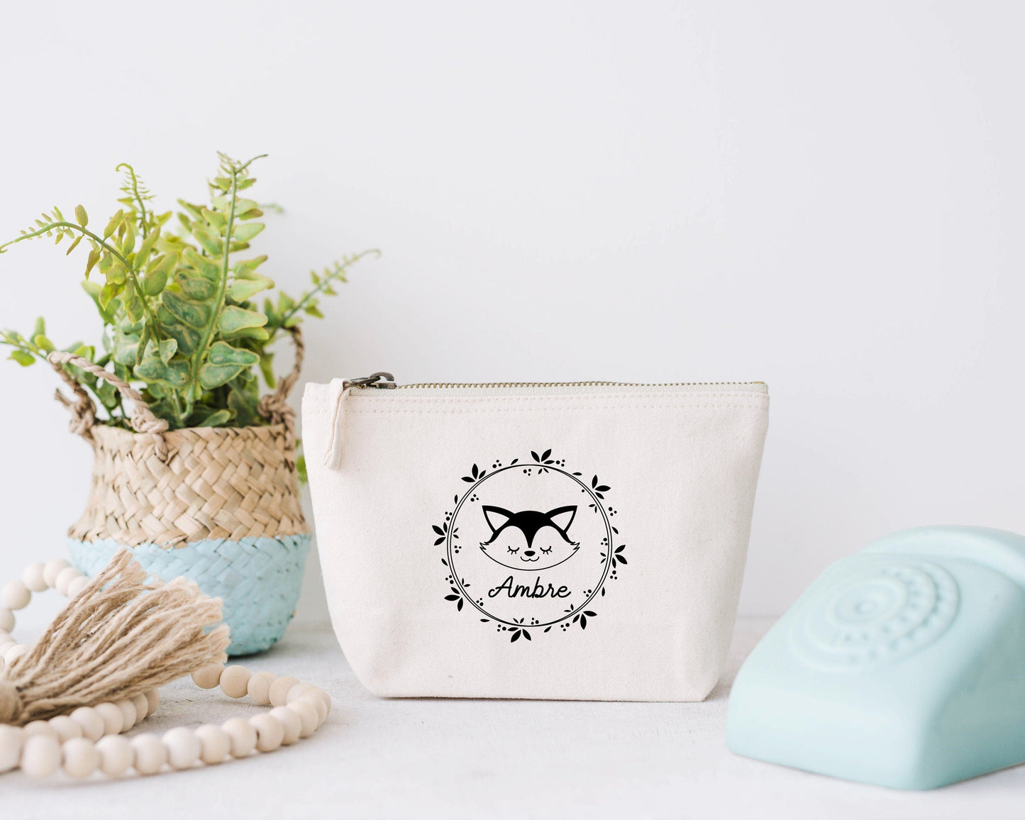 Trousse Renard, Trousse personnalisé enfant, Trousse enfant prénom