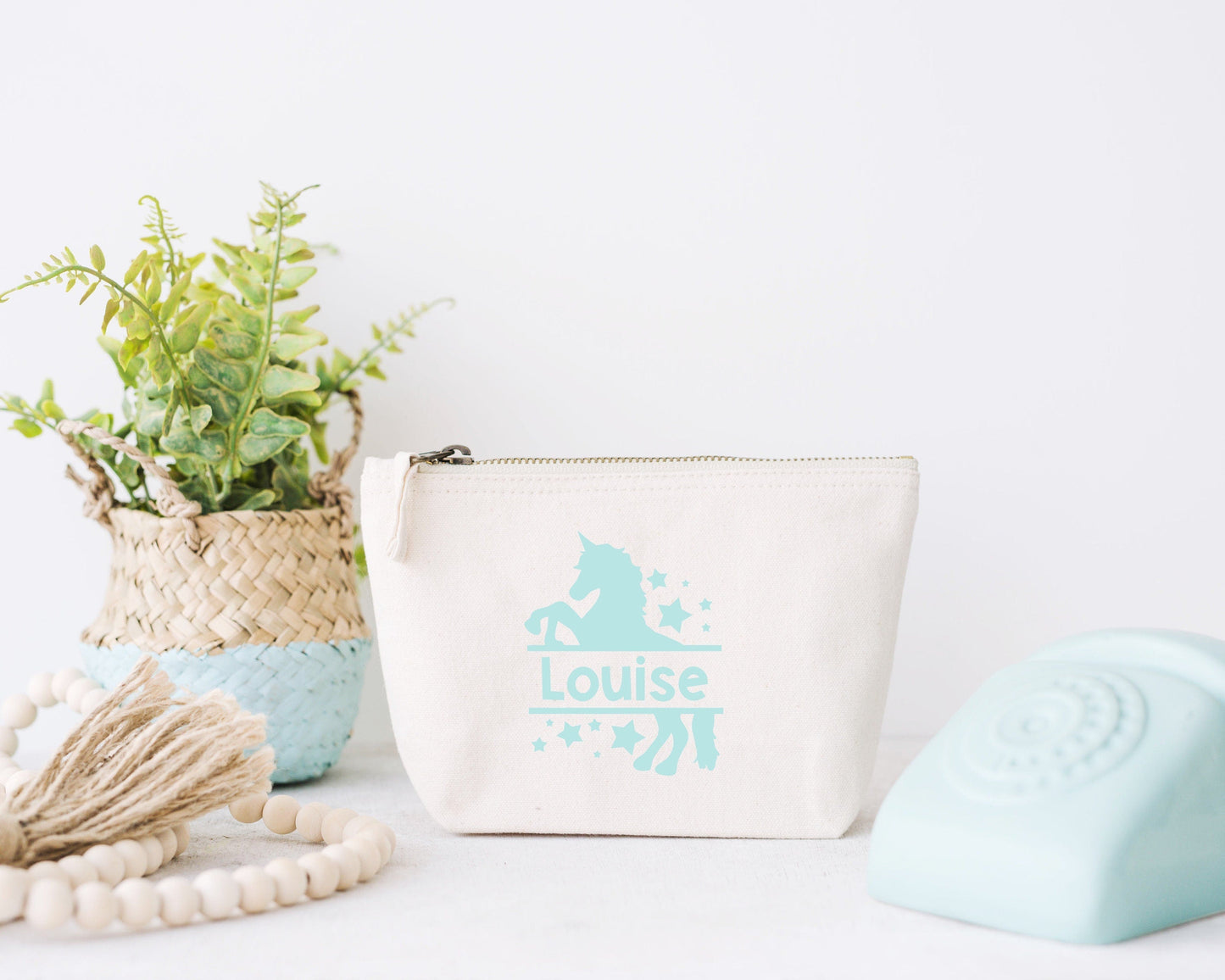 Trousse Licorne, Trousse personnalisé enfant, Trousse enfant prénom