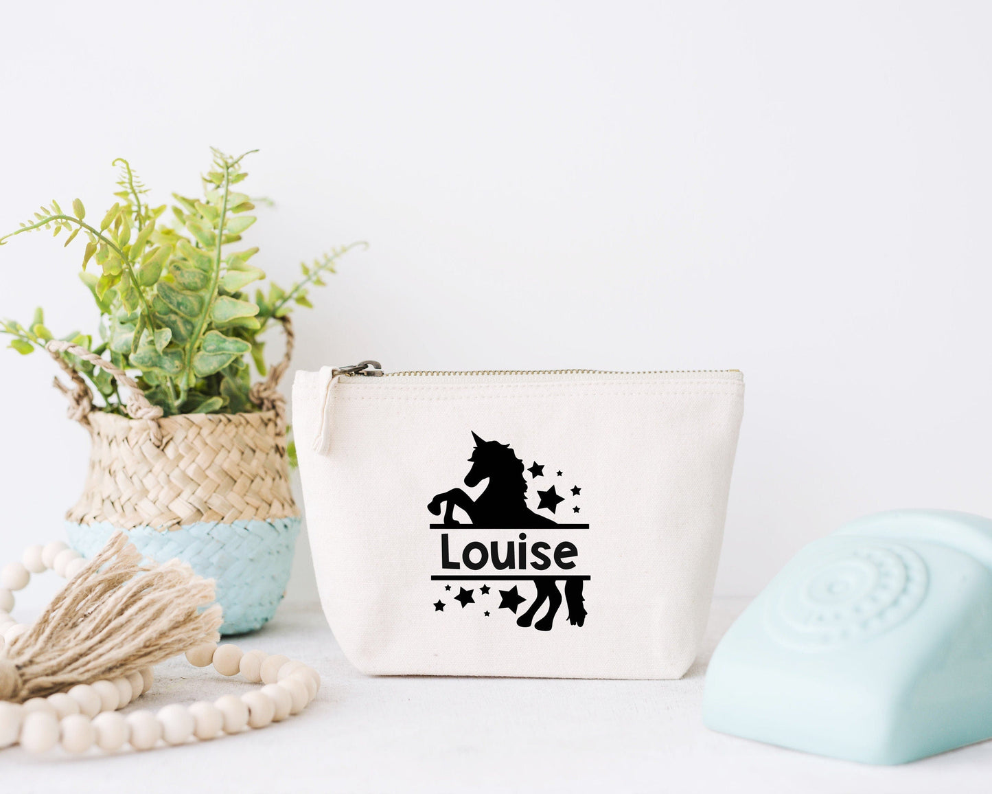 Trousse Licorne, Trousse personnalisé enfant, Trousse enfant prénom