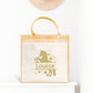 Sac Cabas toile et jute enfant personnalisé, Cadeau enfant prénom, Cadeau anniversaire enfant, Sac licorne