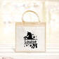 Sac Cabas toile et jute enfant personnalisé, Cadeau enfant prénom, Cadeau anniversaire enfant, Sac licorne