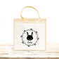 Sac Cabas toile et jute enfant personnalisé, Cadeau enfant prénom, Cadeau anniversaire enfant, Sac enfant lapin