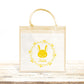 Sac Cabas toile et jute enfant personnalisé, Cadeau enfant prénom, Cadeau anniversaire enfant, Sac enfant lapin