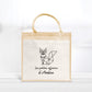 Sac enfant Renard  coton et jute personnalisé, Sac enfant, Sac enfant personnalisé, Cabas enfant les petites affaires