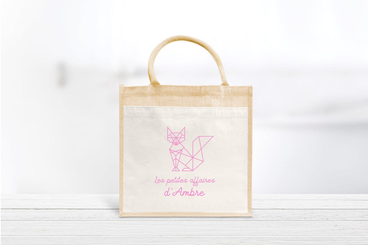 Sac enfant Renard  coton et jute personnalisé, Sac enfant, Sac enfant personnalisé, Cabas enfant les petites affaires