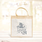 Sac Cabas toile et jute enfant personnalisé, Cadeau enfant prénom, Cadeau anniversaire enfant, Sac licorne