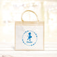 Sac Cabas toile et jute enfant personnalisé, Cadeau enfant prénom, Cadeau anniversaire fille, Sac enfant ballerine