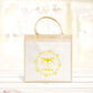 Sac Cabas toile et jute enfant personnalisé, Cadeau enfant prénom, Cadeau anniversaire enfant, Sac enfant renard