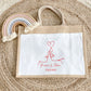 Sac en jute et coton personnalisé mariage, Sac EVJF, Sac de la mariée, Cabas personnalisé mariage