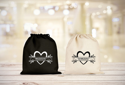 Sac de rangement, Pochon personnalisé, Sac à cordons