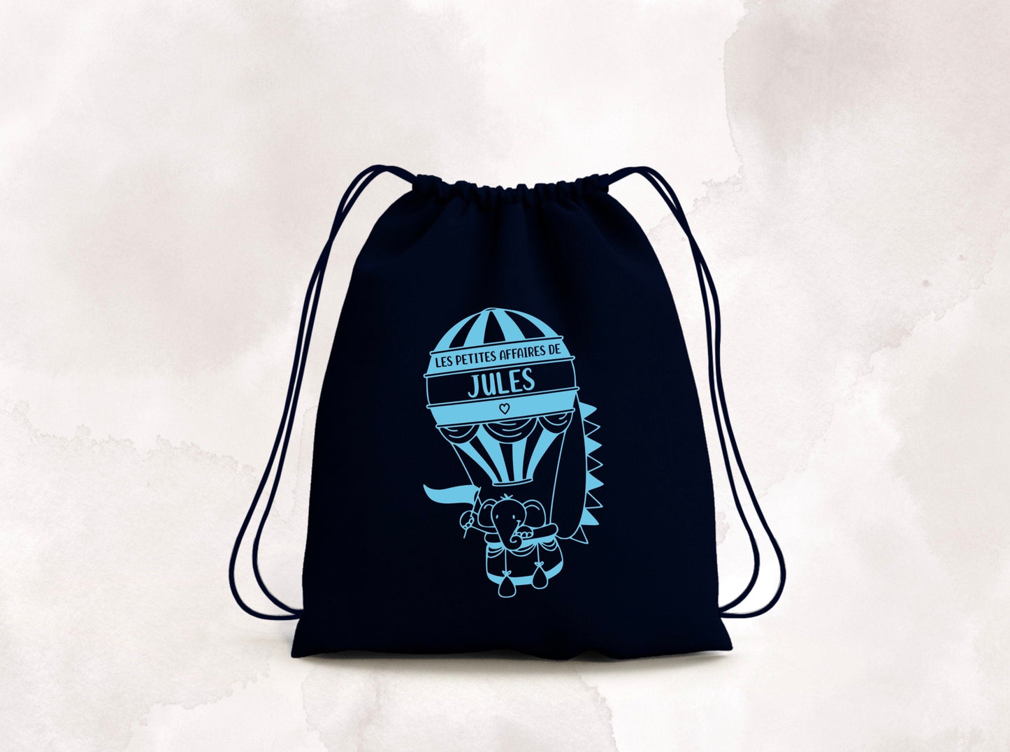 Sac à dos enfant personnalisé avec prénom, Sac à dos à cordon