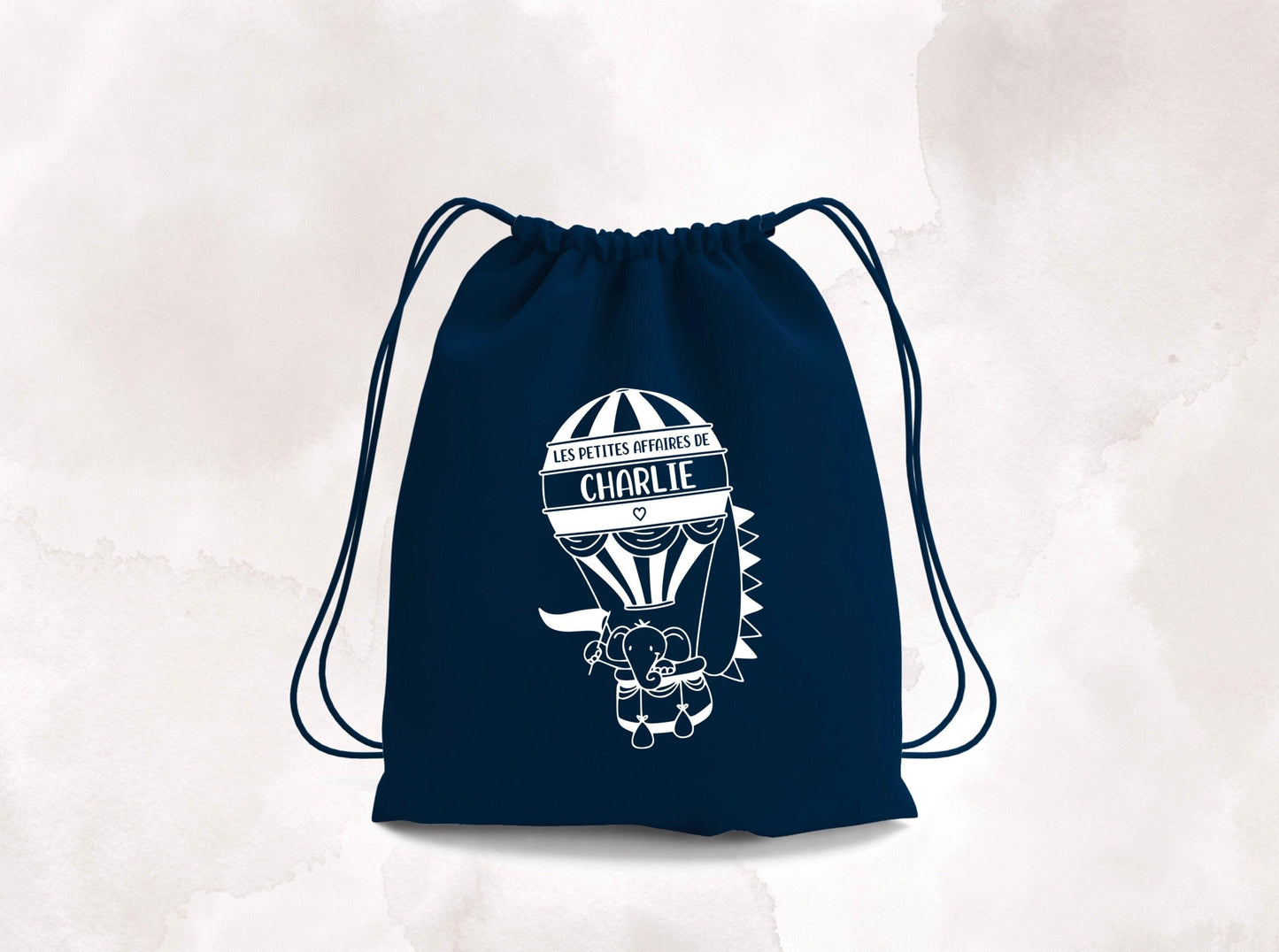 Sac à dos enfant personnalisé avec prénom, Sac à dos à cordon