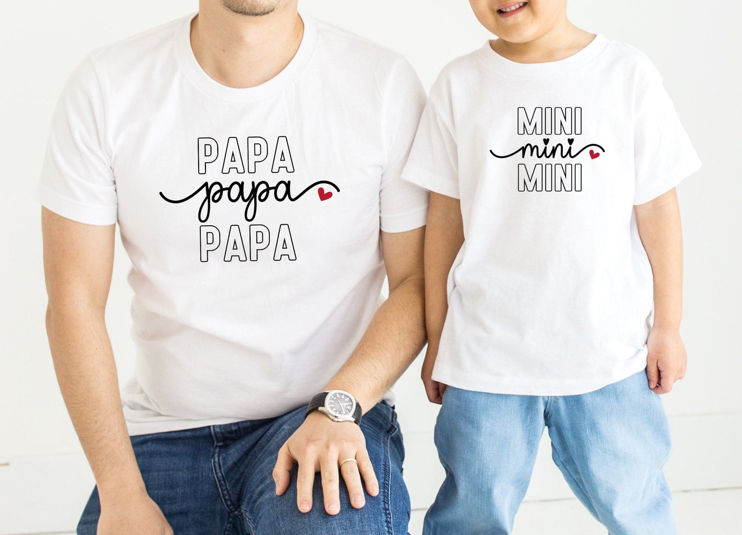 T-shirt famille, T-shirt papa fils, T-shirt papa fille, Cadeau papa